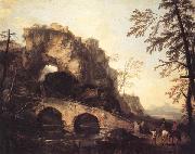 Salvator Rosa The Ruined Bridge oil